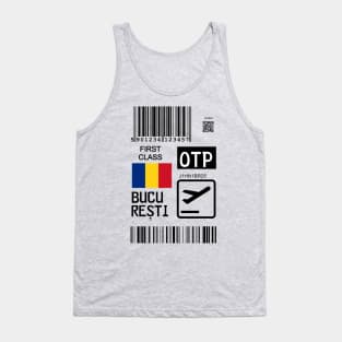 Bucharest Romania travel ticket Tank Top